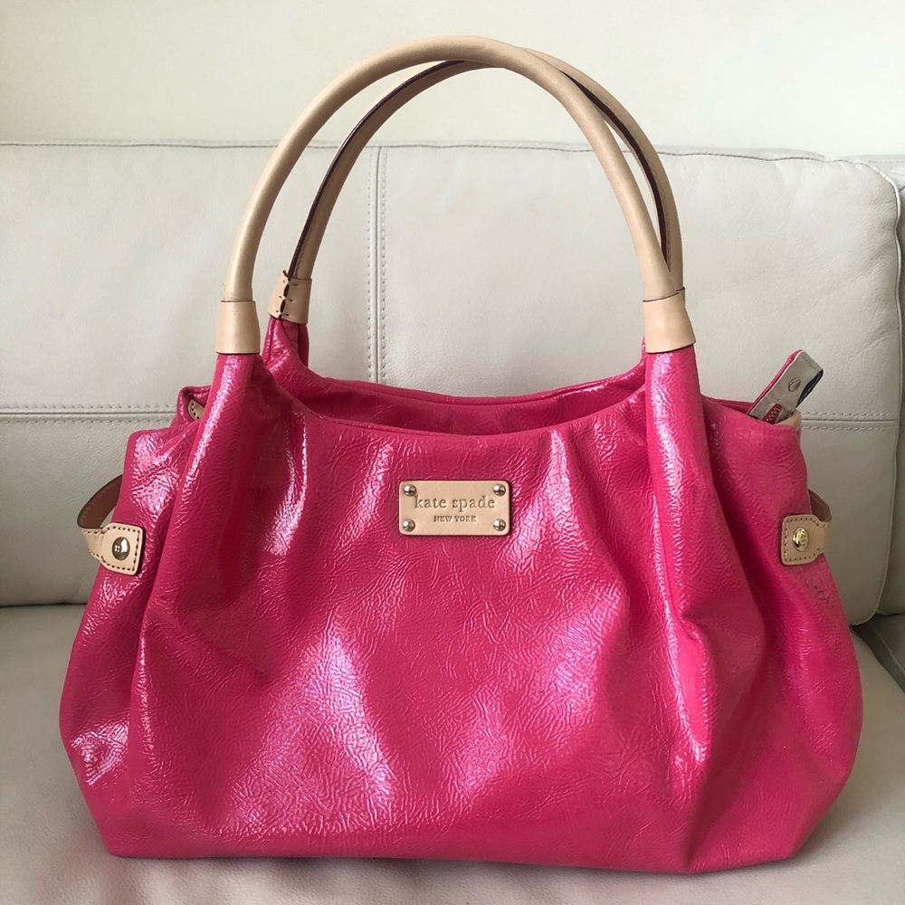 Kate Spade patent leather hobo bag.